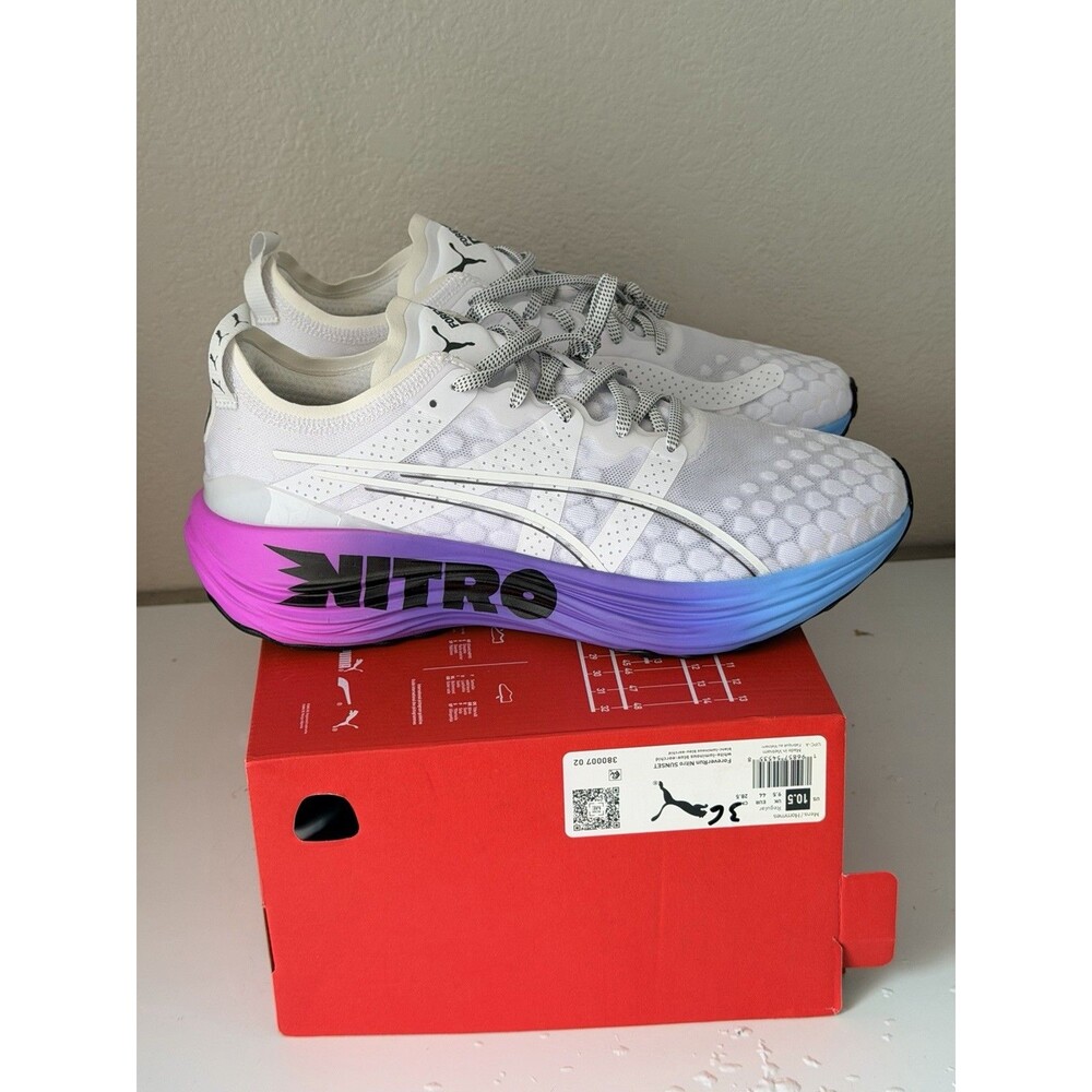 PUMA ForeverRun Nitro Men’s 10.5 Luminous Blue Orchid Running Shoes NIB